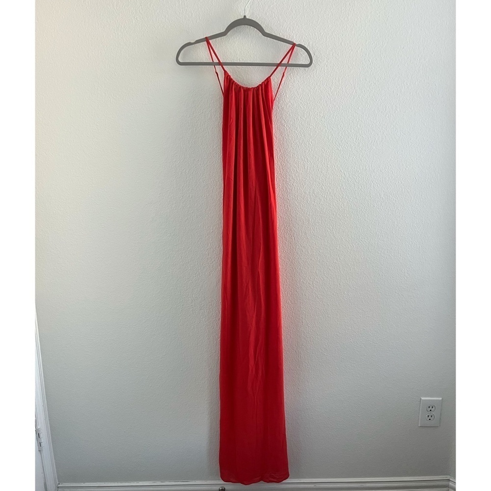 NWT SABA | Summer Halter Tie Back Motown Maxi Dress in Blood Orange | Size 10